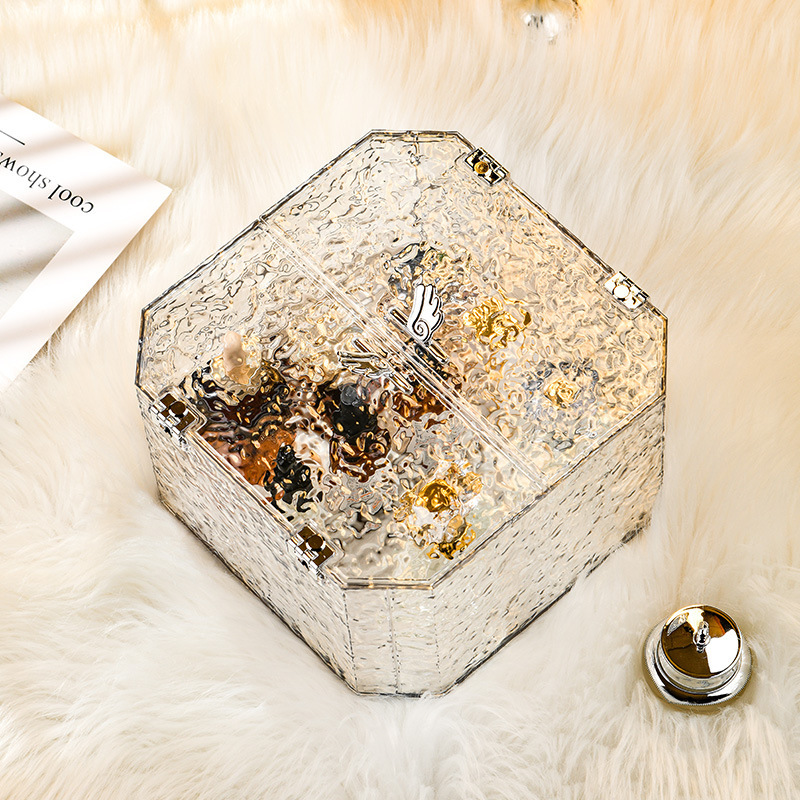 化妆品收纳盒高级感桌面防尘收纳大容量面膜盒抽屉口红带盖置物架