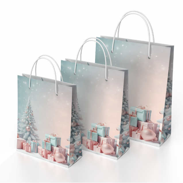 圣诞节礼品手提袋创意圣诞元素礼品袋节日礼品包装袋圣诞系列袋子