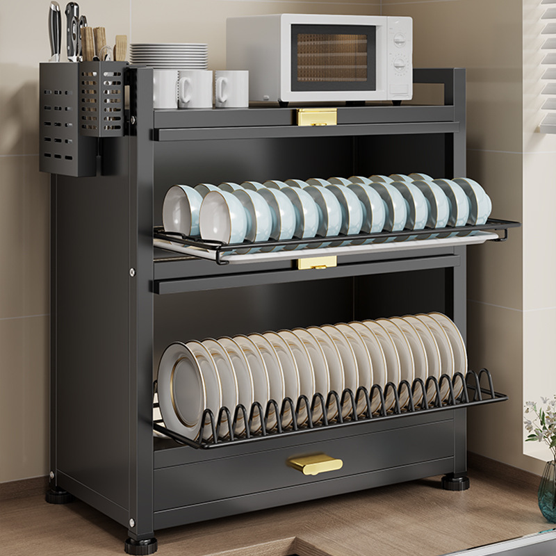 Storage rack, dish and bowl draining rack, household multi-functional bowl cabinet, double-layer chopsticks and bowl draining cabinet, kitchen dish and bowl storage cabinet