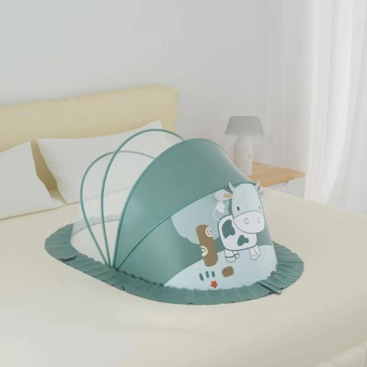 Cartoon baby mosquito net, full-coverage yurt for baby cribs, foldable universal mosquito repellent for infants and toddlers details Picture