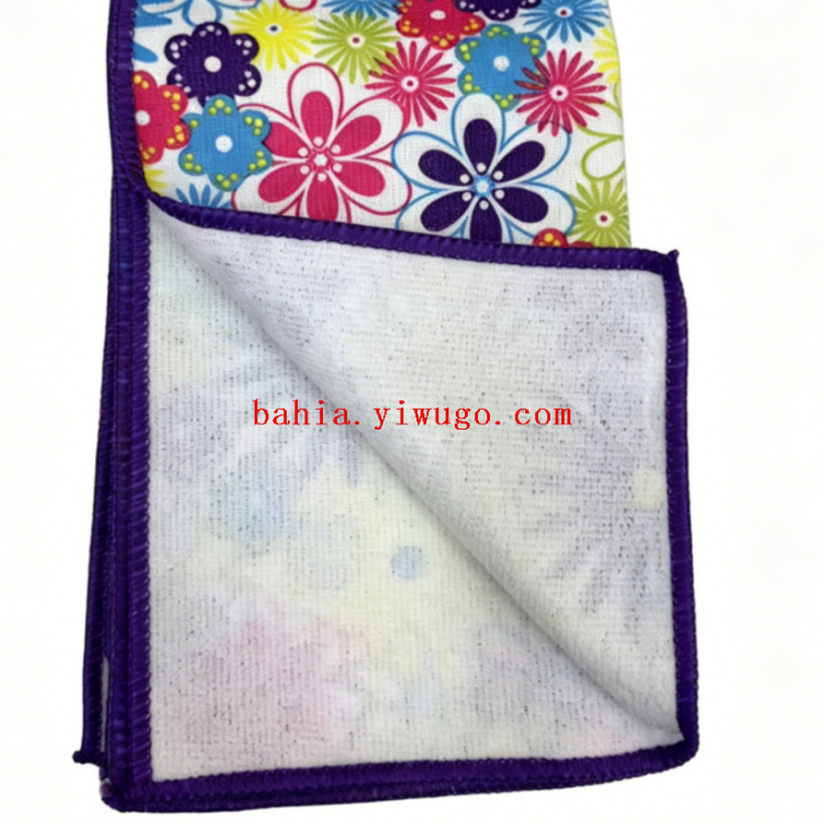Custom-made patterns for 30*30 square towels, absorbent kitchen towels and rags with lockstitch printing for foreign trade Item Picture