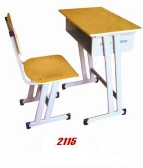 Double-slanted column desks and chairs