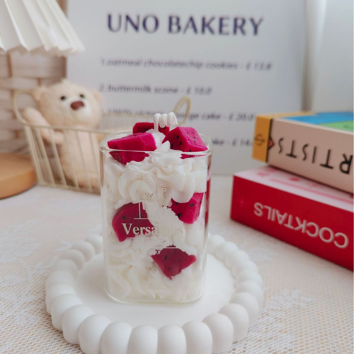 Fruit yogurt cups, scented candles, strawberry square cups, creative birthday gifts, cross-border bestsellers, soy wax scented ornaments full figure