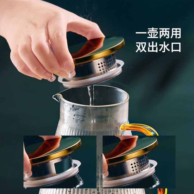 玻璃凉水壶半夏壶套装家用泡茶壶耐高温花茶壶冷泡水果茶跨境热销 Specification image
