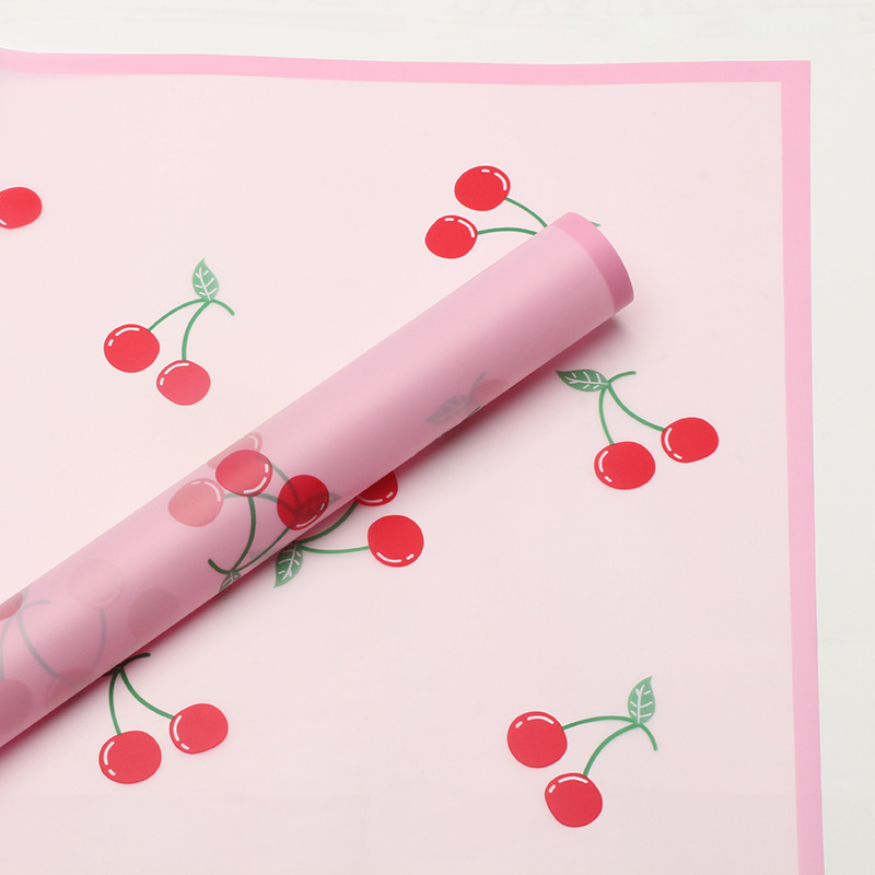 Papel de regalo de flores de cereza papel de regalo de flores impermeable papel de regalo de flores para floristería diy Item Picture