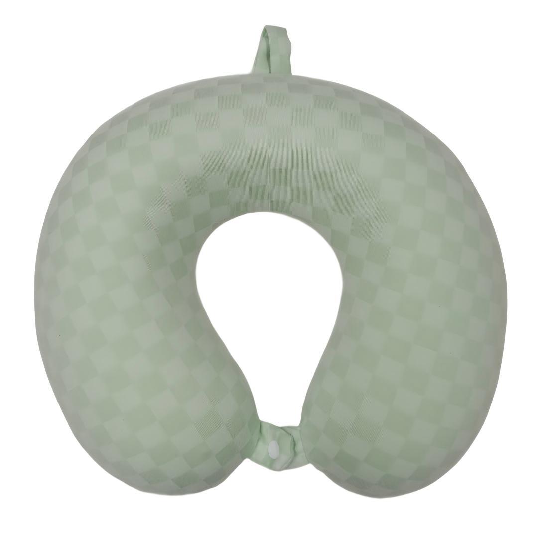Portable small square memory foam U-shaped pillow, neck pillow, travel airplane pillow, detachable and washable breathable student nap pillow