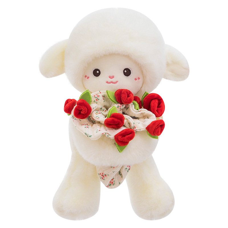Best-selling magnetic rose plush toy, rose hat doll, birthday doll Application Scenario