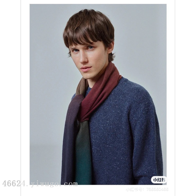 New in-stock cross-border scarves wholesale, e-commerce live streaming supply chain supply, three-color gradient color Application Scenario