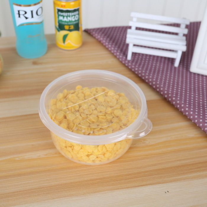 厂家739ml打包碗圆形汤碗塑料一次性水果捞千层蛋糕绿豆汤碗