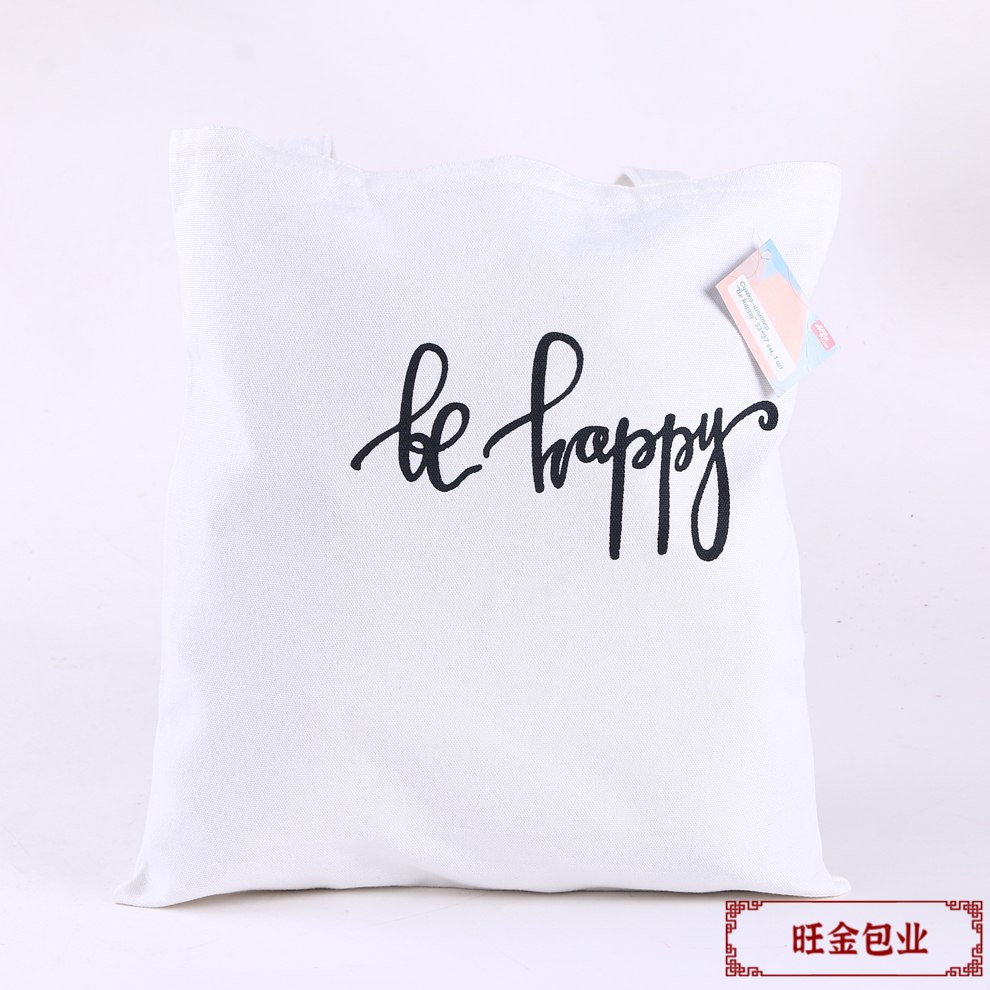 Simple canvas bags, custom-printed logo canvas bags, single-shoulder training cotton bags, handbags, shopping bags, eco-friendly bags