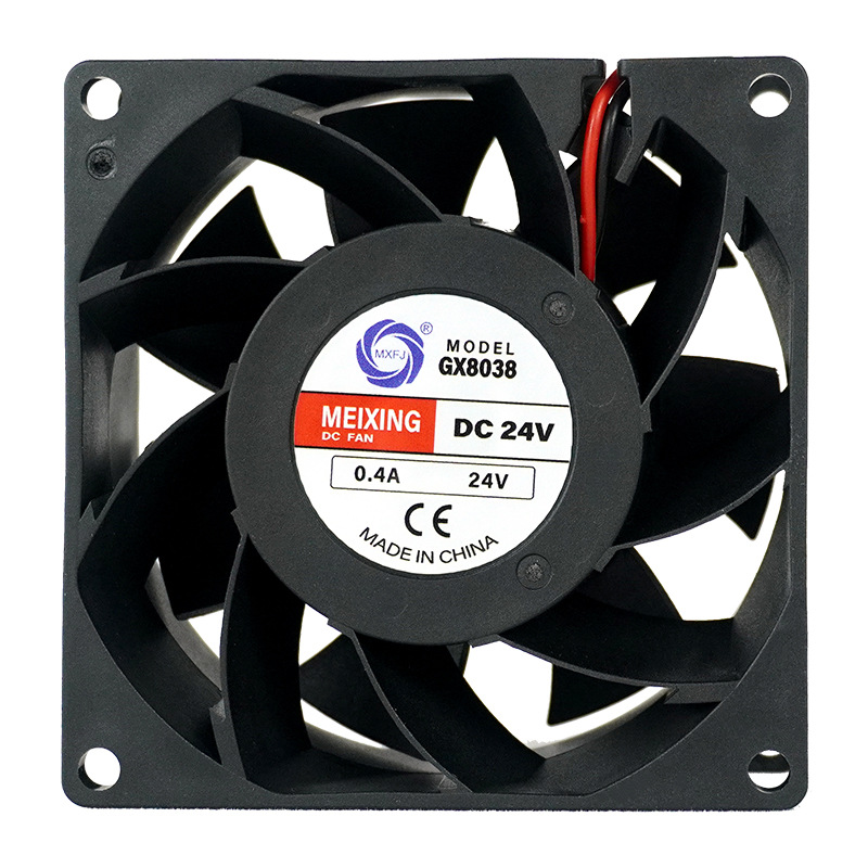 GX8038 DC 12/24V ball bearing axial flow fan, 8038 heat dissipation and cooling fan exhaust fan Item Picture