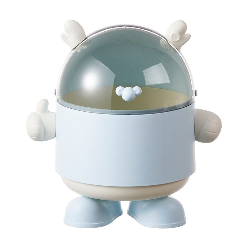 Household creative cartoon flip lid trash can, large, multi-functional, high appearance level, thickened lid trash can for kitchen and living room Item Picture