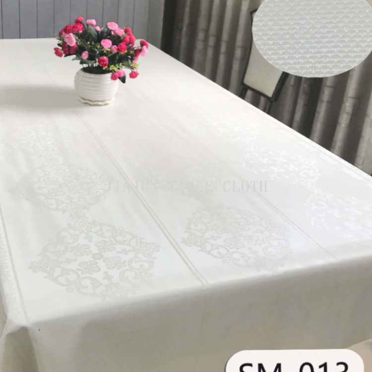Silver-gray embossed tablecloth, fabric mahjong table mat, PVC Christmas table cloth, waterproof and durable, for home and dining room decoration Item Picture