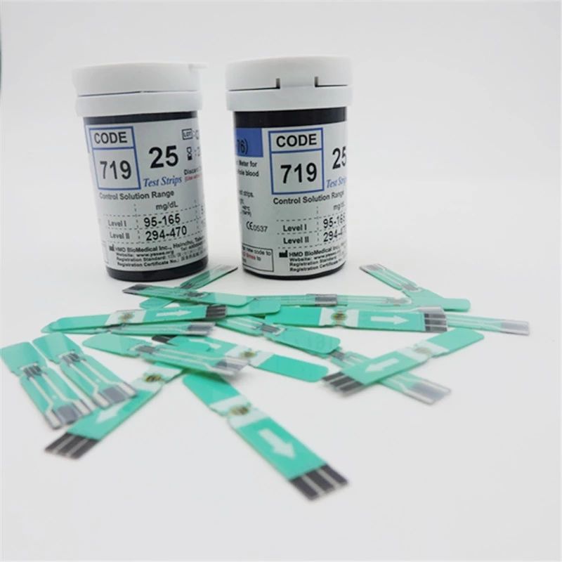 Cross-border exclusive home blood glucose tester set, portable medical-grade blood glucose meter with blood glucose test paper details Picture