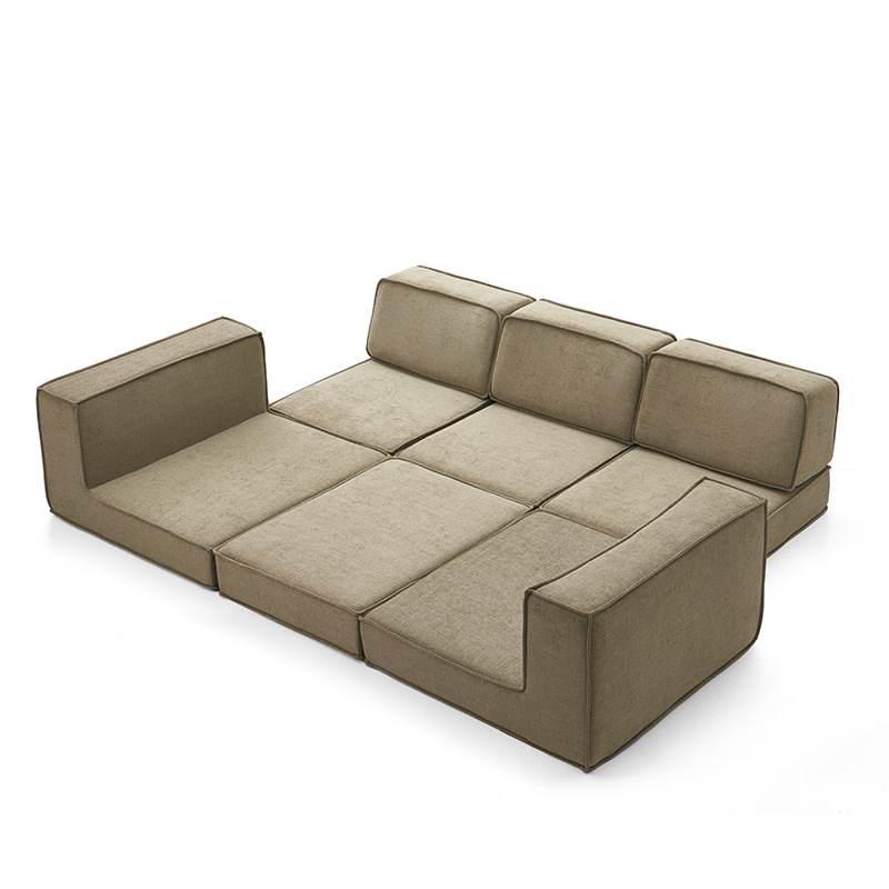 All-sponge vacuum compression sofa, foldable Italian multi-functional sitting and lying dual-purpose small-sized living room combination sofa