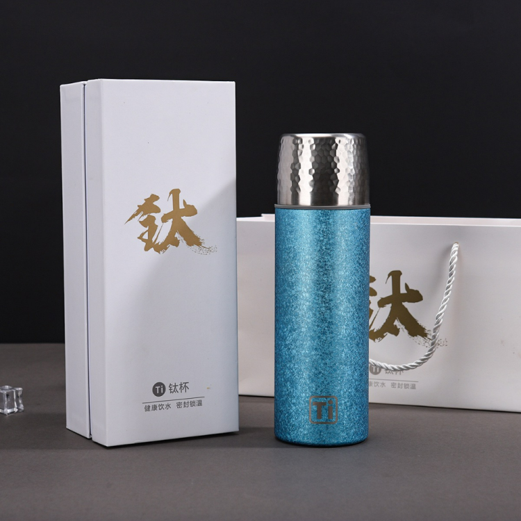 New high-appearance-level pure titanium insulated titanium cup, light luxury and high-end business gift water cup, high-end household tea brewing cup Item Picture