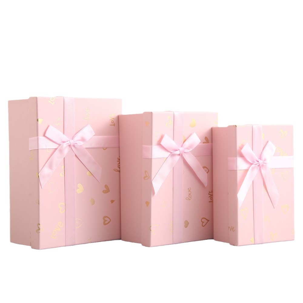 We process and customize various creased and pasted gift boxes, high-end birthday boxes, rectangular ribbon bow gift packaging boxes Application Scenario