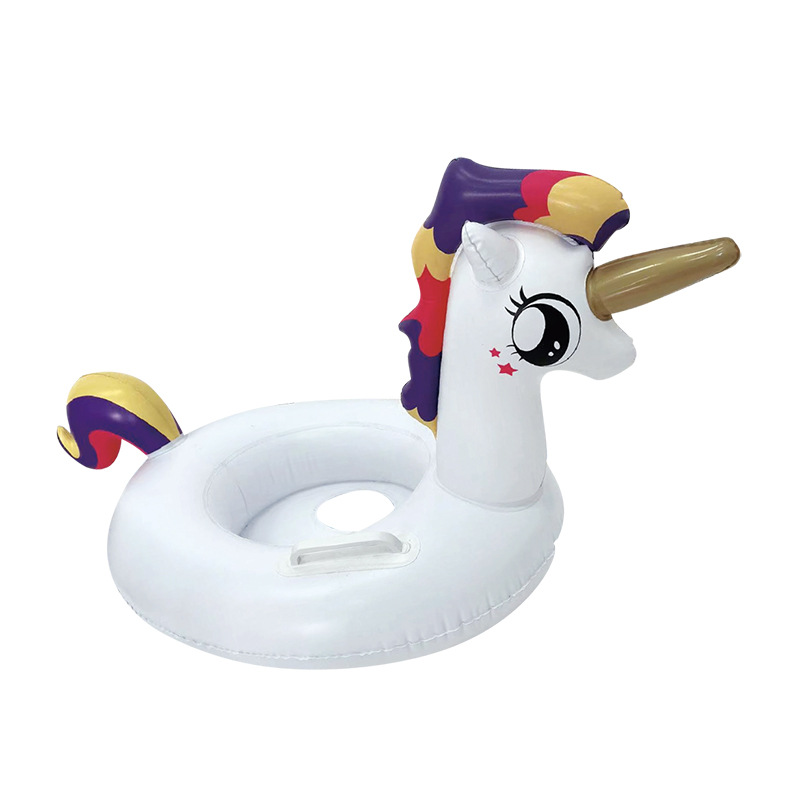 Summer water lifebuoy, children's boat with handle, unicorn inflatable cartoon head seat, inflatable Application Scenario