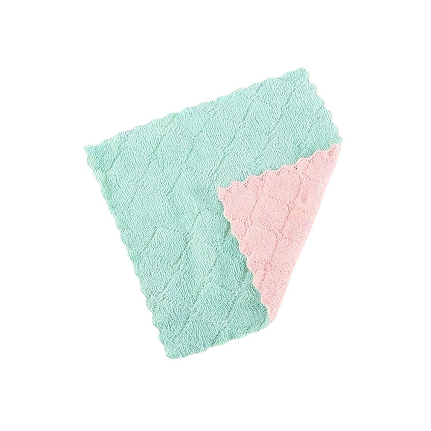 抹布洗碗巾珊瑚绒双面百洁布5片30*30细节图