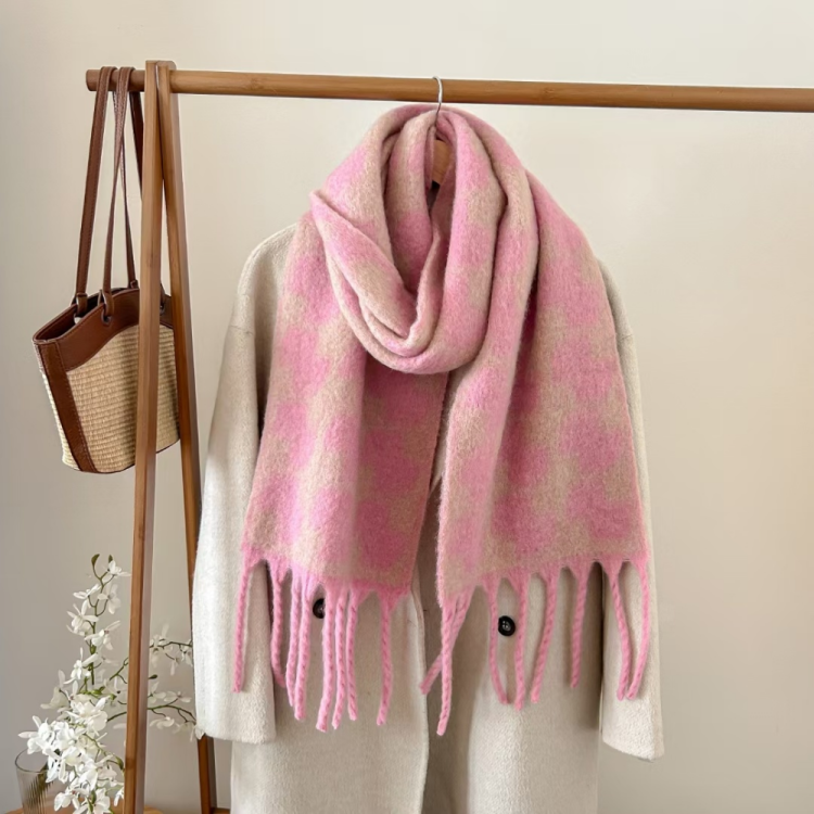 跨境围巾批发电商直播供应链供新款羊毛蝴蝶结