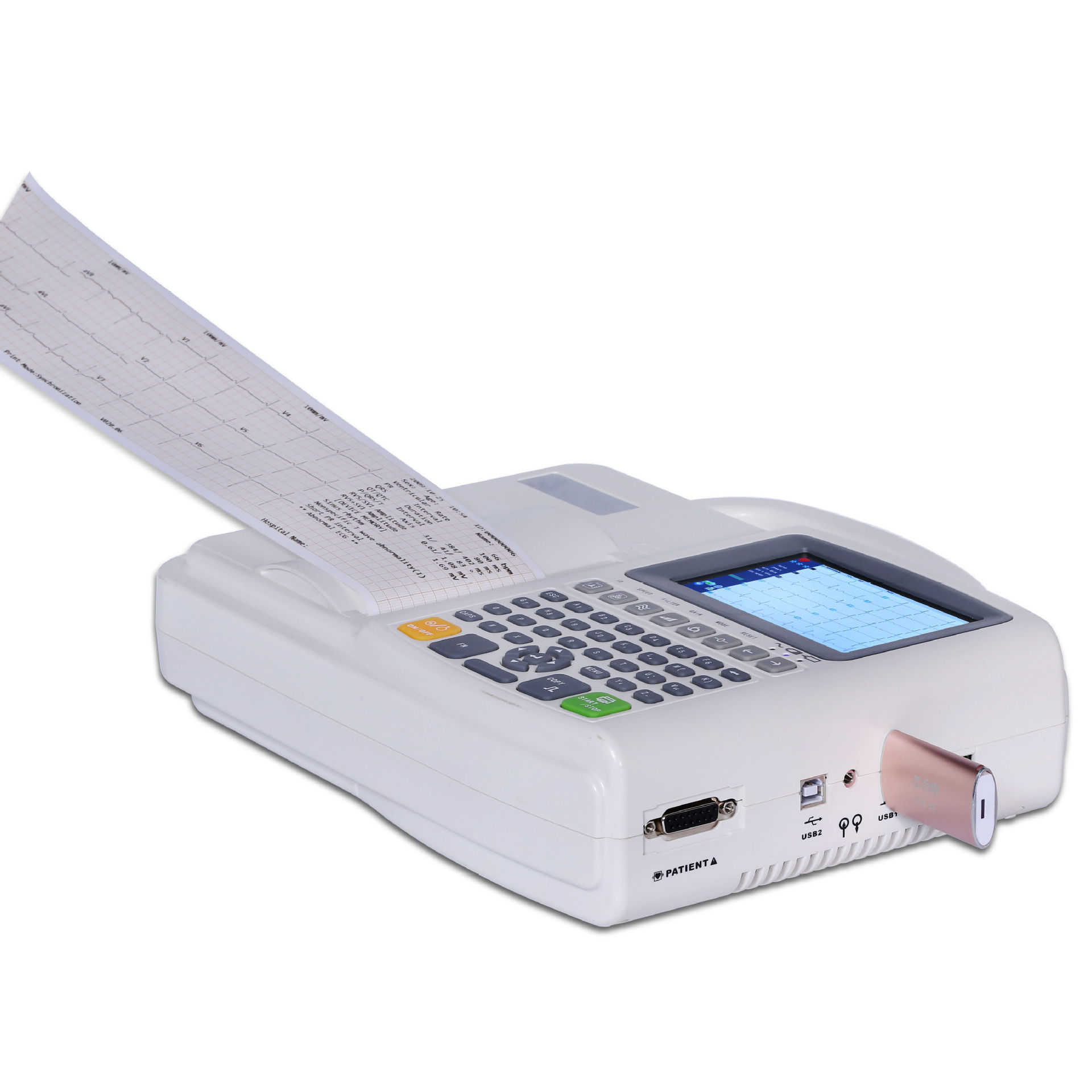 6-lead portable high-precision heart rate monitoring small electrocardiogram machine for export