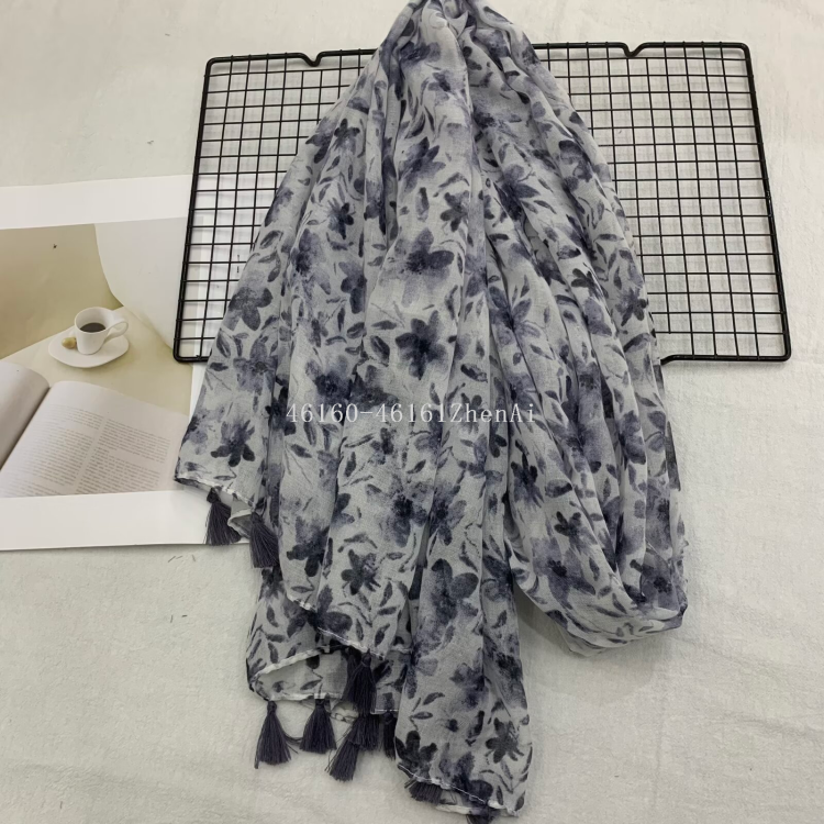 New cross-border export printed long scarf e-commerce live-streaming scarf wholesale supply chain supply