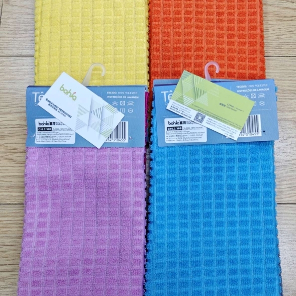 Square grid lockstitch tea towels, kitchen cleaning cloths, dishcloths Specification image