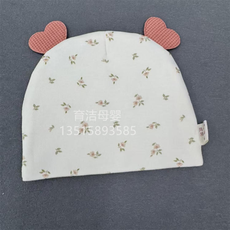 Cartoon baby hats, spring and autumn newborn baby hats for infants aged 0-3 months, autumn and winter fontanelle hats, baby hats Specification image