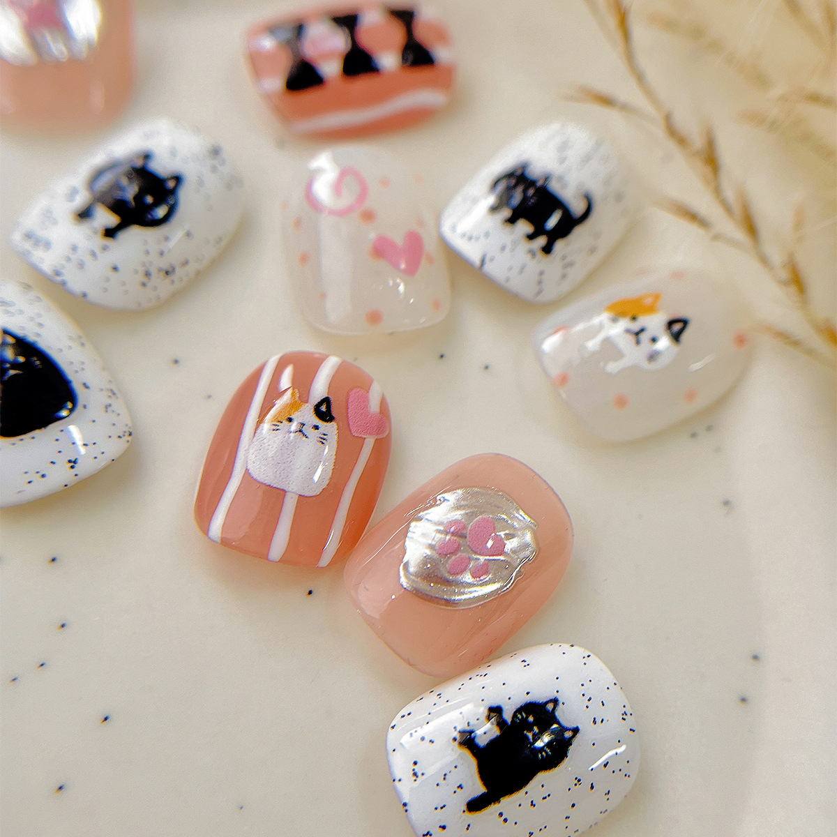 穿戴甲/美甲贴纸/穿戴甲款式/指甲贴/美甲贴细节图