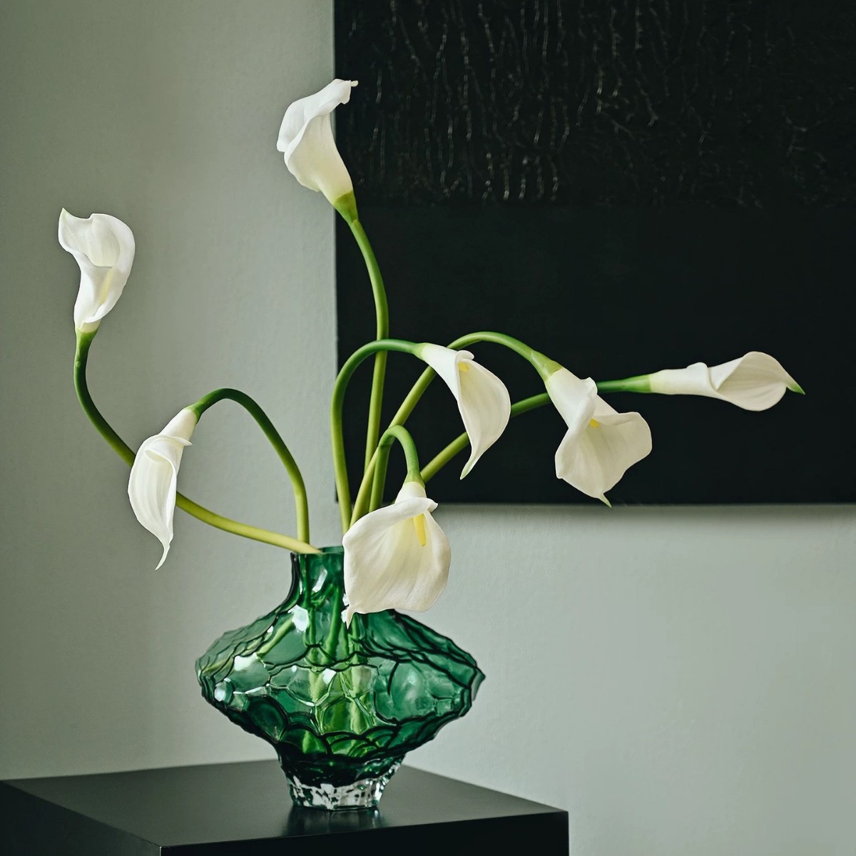 现代简约玻璃餐桌手工插花花瓶家居样板间装饰峡谷花瓶