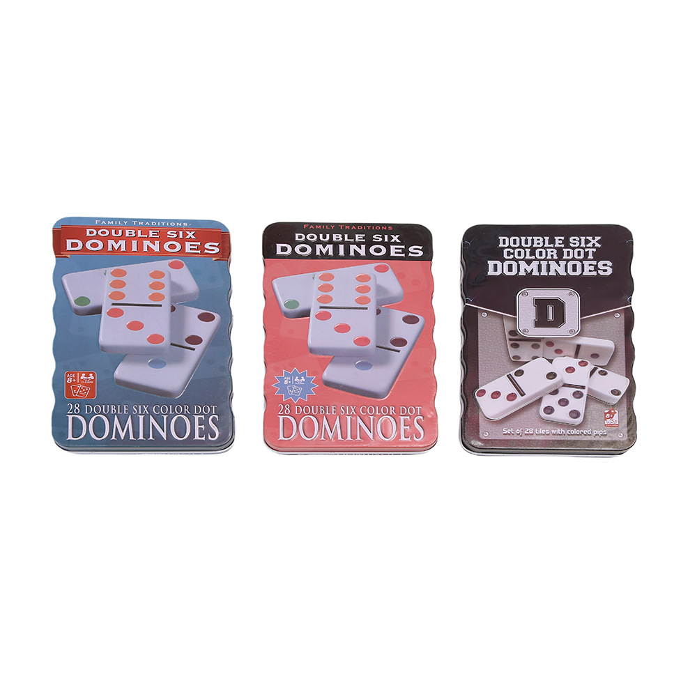 多米诺骨牌铁盒包装 5010白底彩点