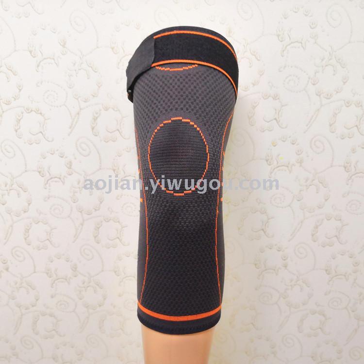 针织3色提花加压护膝篮球羽毛球跑步防护保暖透气护漆盖