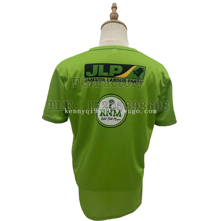 Cross-Border High-Quality Pure Polyester Campaign Advertising Uniforms And Election T-Shirts Can Be Customized With Logo Digital Full-Body Printing details Picture