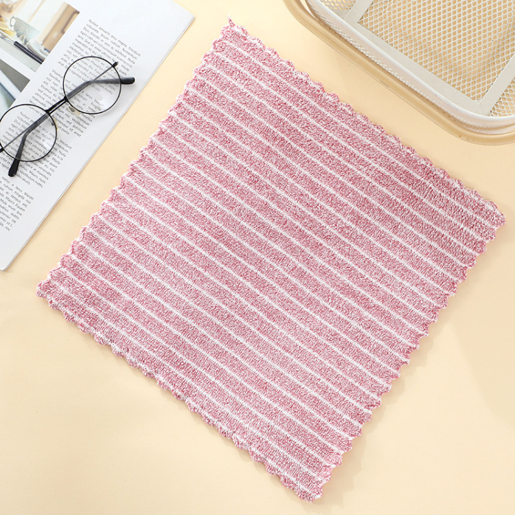 Household microfiber kitchen dishcloths with strong water absorption and no shedding, cleaning cloths and scouring pads Specification image