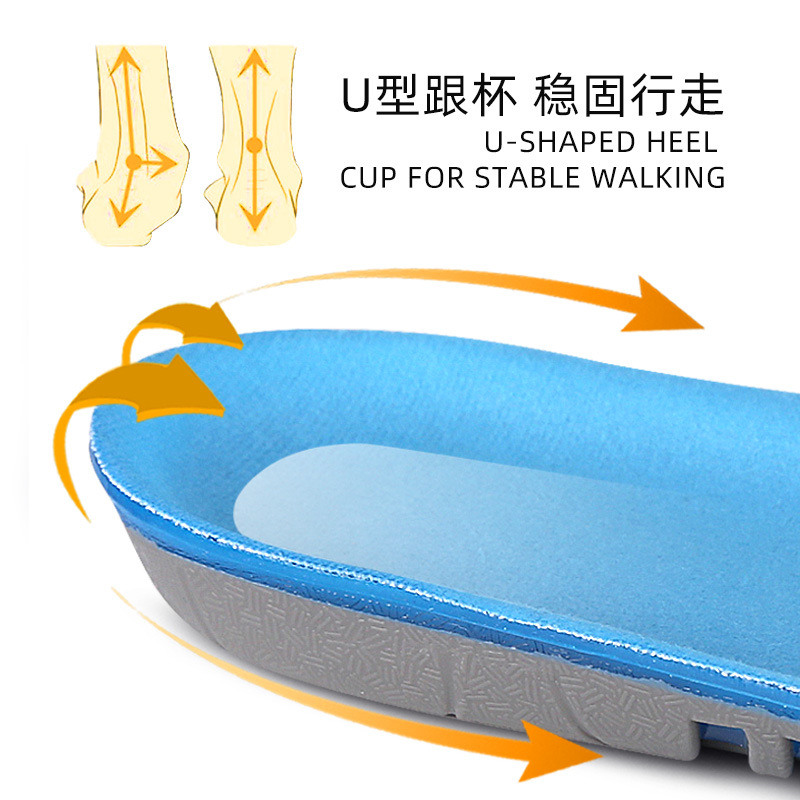 Three-color sports insoles, shock-absorbing and anti-slip, full insoles for both men and women, soft massage foot protection, TPE high elasticity and thickened details Picture