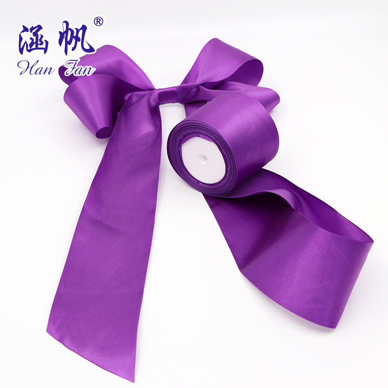 Wholesale of 8CM wide ribbons, ribbon ribbons, wedding supplies, chair backs, bows and webbing from Hanfan Factory details Picture