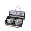 Underglaze color gift bowl set, ceramic tableware bowl gift box set, opening gift event gift bowl and chopstick set, tableware Application Scenario