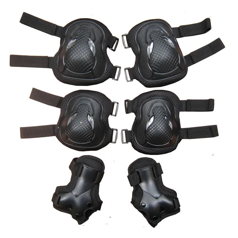 Adult protective gear six-piece set, roller skates protective gear, balance bike protective gear, professional anti-fall knee pads for adults, skating skateboards Item Picture