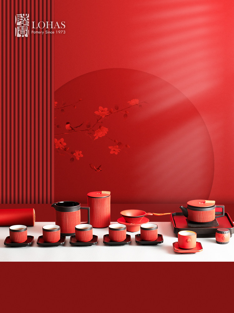 Una pieza daifa taiwán lubao cerámica Kung Fu juego de té hogar ligero lujo chino tiantai y ceremonia de té con plato de té té Specification image
