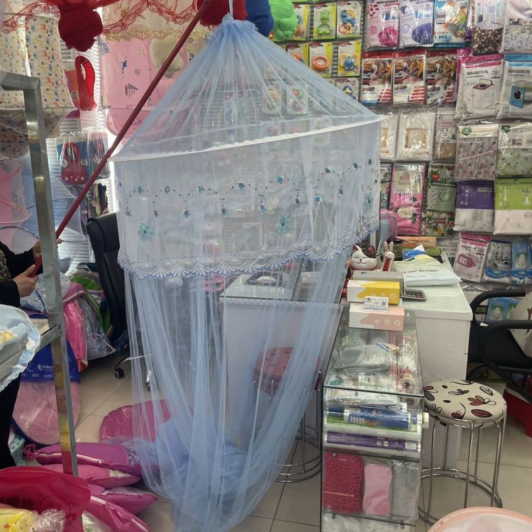 加密钢丝圆顶吊顶蚊帐 公主蚊帐儿童婴儿学生蚊帐细节图