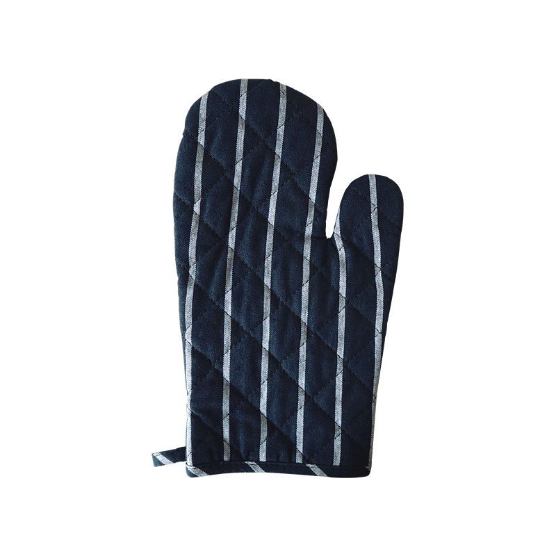 Rayas azul oscuro cojín de bandeja de guantes de microondas aislante kit de cojín de bandeja de guantes Item Picture