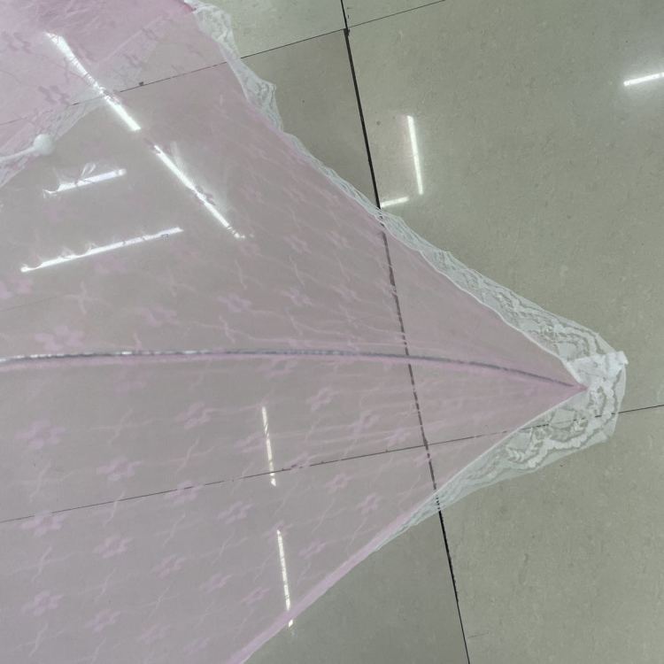 婴儿蚊帐罩可折叠儿童宝宝床上新生儿蕾丝边免安装防蚊罩小孩通用