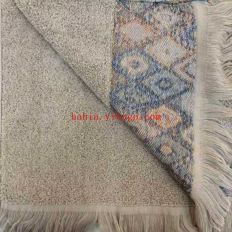 Pure cotton fringed towel embroidered face towel 48*100cm soft and comfortable towel bath towel bahia Item Picture