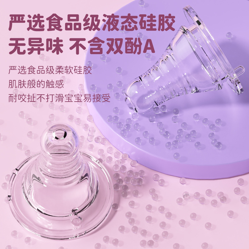 婴儿奶瓶宝宝奶瓶儿童pp奶瓶标准口径奶瓶耐摔防胀气婴儿奶瓶产品图