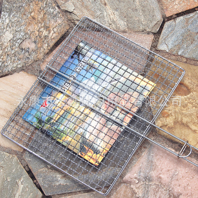 厂家定制烧烤网 加大烤鱼夹花网烤网片 烤鱼夹