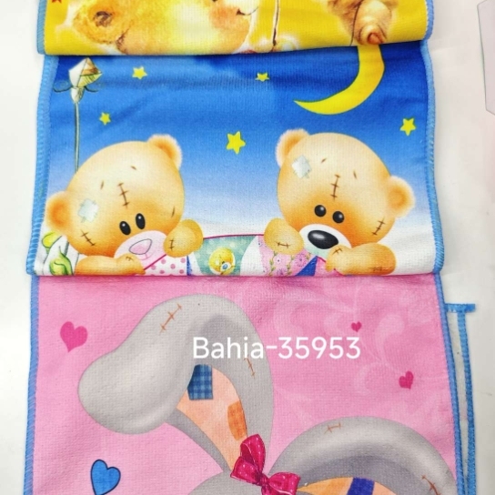 Microfiber printed children's saliva wipes, sweat wipes, towels and hand towels Bahia details Picture