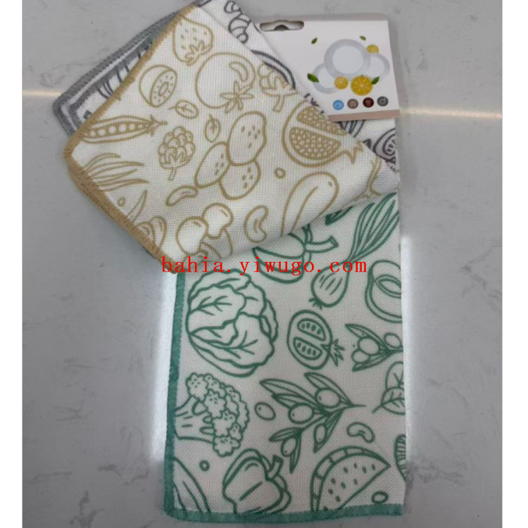 Striped pattern scouring pad, cleaning cloth, dishwashing cloth, lazy person's dishwashing cloth, absorbent and stain-removing scouring pad, cleaning cloth, dishwashing cloth, cleaning cloth, scouring pad Specification image