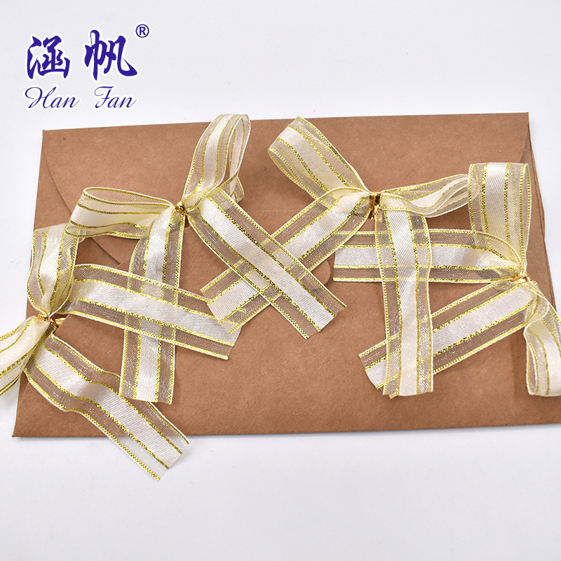 Handmade bow, gold bar, wire tied bow, printed bow tie, red flower handmade small flower factory direct sales Application Scenario