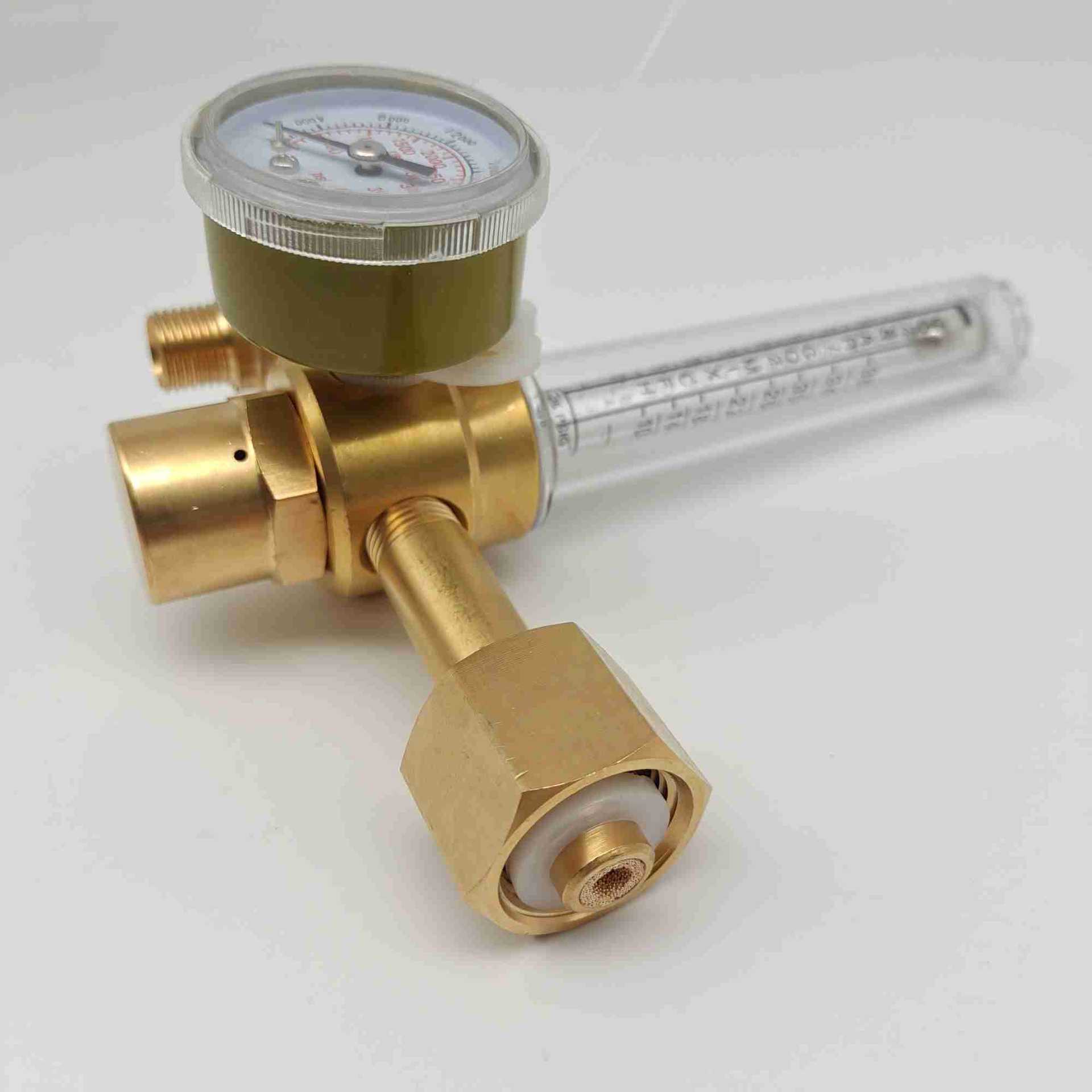 50L all-copper energy-saving and gas-saving piston-type carbon dioxide gas meter, internal threaded pressure gauge, round tube pressure reducer details Picture