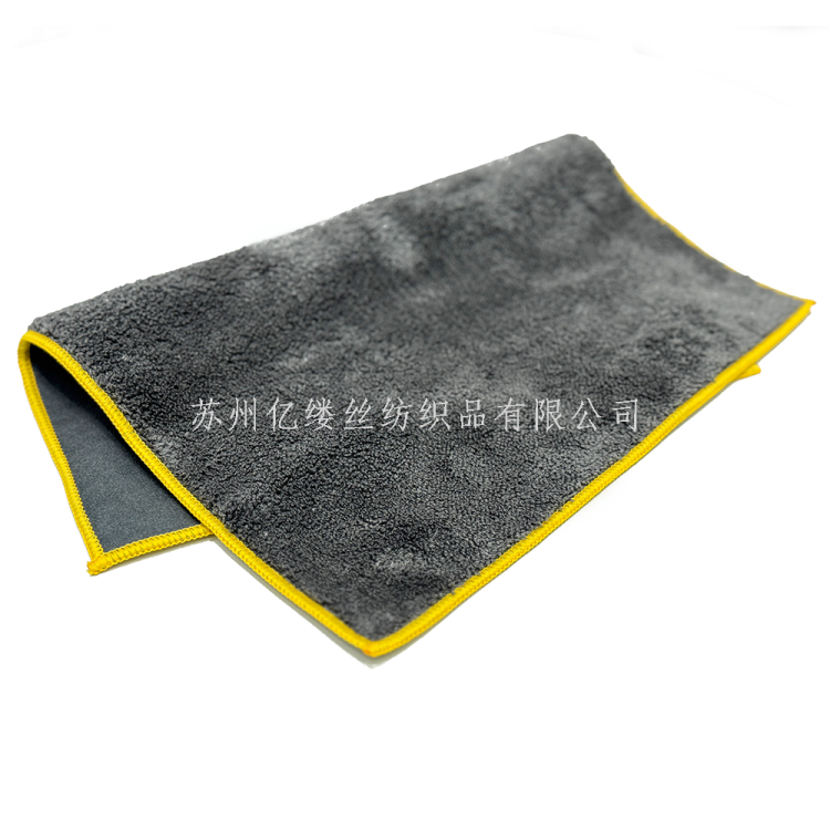 Customized cross-border suede car wash towels, coral velvet car wash towels, double-sided cleaning cloths, absorbent car wash small towels details Picture